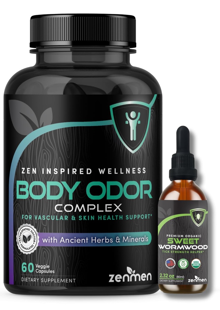 Zenmen Overall Wellness Bundle: Body Odor Supplement und Sweet Wormwood Tincture Bundle