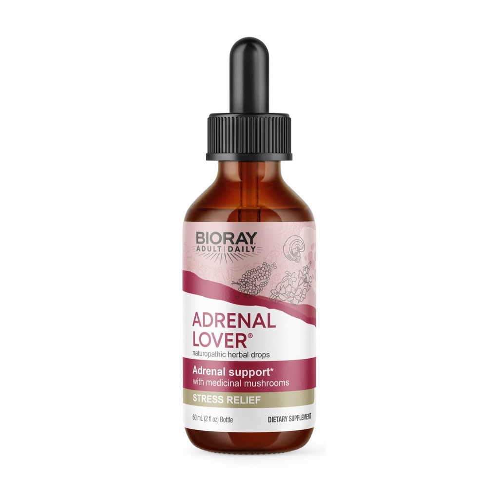 BIORAY Adult Daily Adrenal Lover - 2 fl oz - Traditionelle chinesische Niere Yin Tonic - Non-GMO, Vegetarisch, Glutenfrei, Alkoholfrei