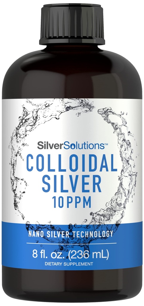 Carlyle Colloidal Silver 10 PPM Liquid Supplement | 8 oz (236 mL)