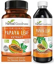 Estratto di foglie di Papaya per piastrine & Papaya Enzyme Bundle – 10X capsule digestive & 15X supporto piatto liquido – Immune, Gut e salute digestiva