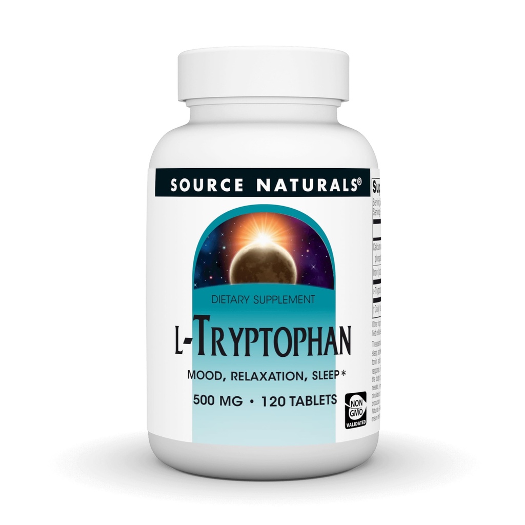 Quelle Naturals L-Tryptophan, für Stimmung, Entspannung und Schlaf*, 500mg - 120 Tabletten