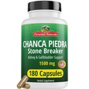 Peruviano Naturals Chanca Piedra Stone Breaker 180 Capsule - Dissolver & Gallbladder - 1500mg per Serving - Chancapiedra Stonebreaker for Bladder Cleanse & Urinary Tract - Vegan, Non OGM