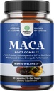 Potente Black Maca Root Capsule per gli uomini - Integratore di benessere a base di erbe con il ginseng siberiano Ashwagandha e la radice di maca nera - Integratore benessere maschile per sostenere la salute generale - 30 conte