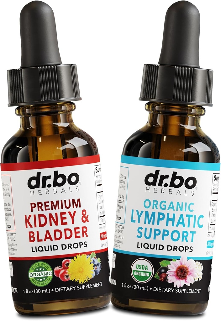 Kidney Bladder & Lymphatic Drainage Supplements Tropfen - Organic Kidney Bladder ergänzt Tropfen & lymphatic Support Liquid Cleanse - Nierenreiniger Detox Urinary Tract Lymph System