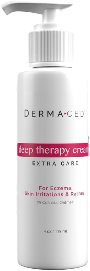 Crème de thérapie profonde EC pour l'eczéma rapide, et support de psoriasis - Non parfumé - contient de la farine d'avoine colloïdale, huile de Jojoba, réglisse, cire d'abeille et plus