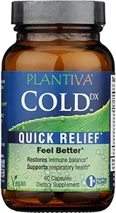 ColdDx Natural Herbal Defense & Respiratory Health Support Supplement - Non-Drowsy, Stimulant Free, Quick Relief - Vegan, Plant-Based - 60 Kapseln