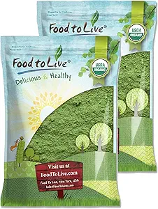 Mélange de poudre de SuperGreens biologique, 12 livres – Kale mélangé, Moringa, Spiruline, Poudres de Blé. Non OGM, pur, végétalien, en vrac. Riche en antioxydants, chlorophylle. Idéal pour les jus, smoothies, cuisson
