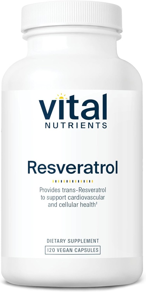 Vital Nährstoffe Resveratrol | Ultra High Potency Antioxidant | Trans Resveratrol für Herz-Kreislauf- und Zellgesundheit Unterstützung* | Vegan Ergänzung | Gluten, Milch und Soja Kostenlose | Non-GMO | 120 Kapseln