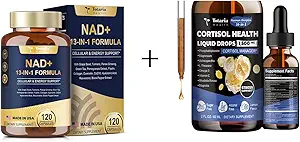 Totaria NAD Supplemento per donne uomini 120 capsule 15-IN-1Cortisol Liquid Drops 2 FL.OZ