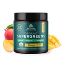 Antike Ernährung SuperGreens Pulver mit Probiotika, Bio Mango Flavor Greens, Herbs und Gemüse, Verdauungs- und Energieunterstützung, 12 Portionen, 3.3oz