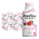 Freeflow Fit Energy Shots, Watermelon Rush, Natural Caffeine Boost mit L-Theanin, Ginseng, Vitamine, Prebiotics, Elektrolyte (24 Count, 2oz Shots)