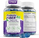 Fiber Gummies für Erwachsene 8g (Inulin, Psyllium Husk, FOS More) mit Probiotics, Green Tea Extract, Sugar Free Plant Based Fiber Supplement Blend for Digestive Health, Regularity, Non-GMO, Vegan, 120Cts