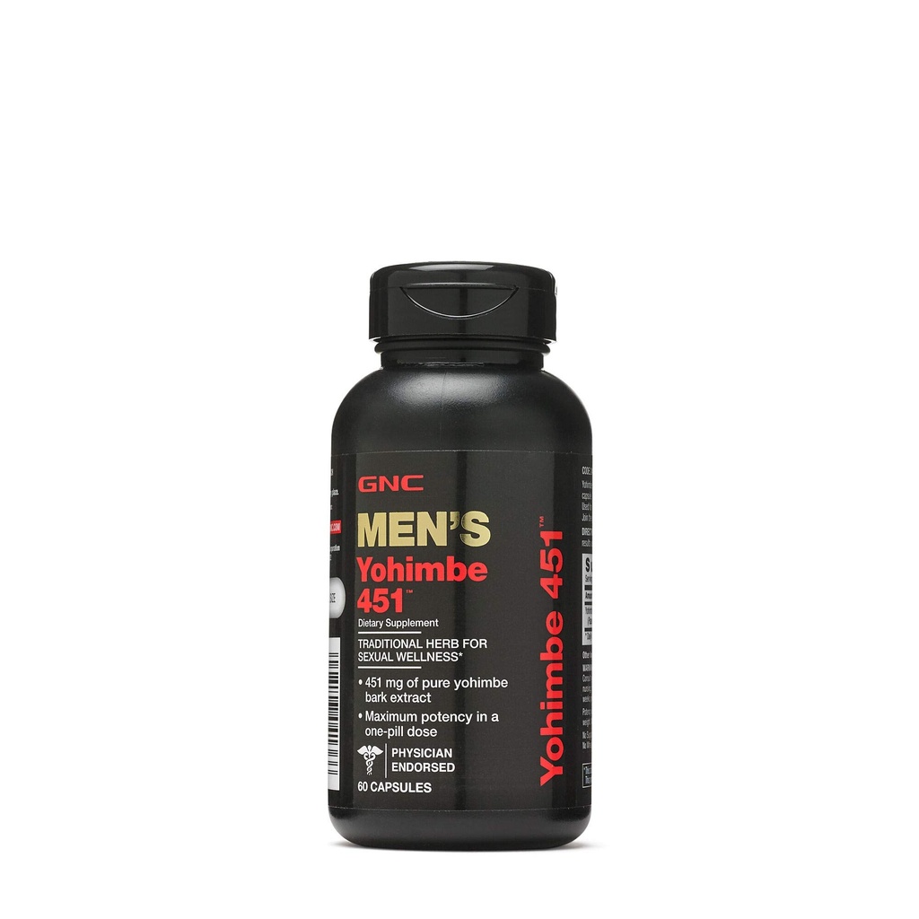 GNC Homme Yohimbe 451, Extrait pur, 60 gélules