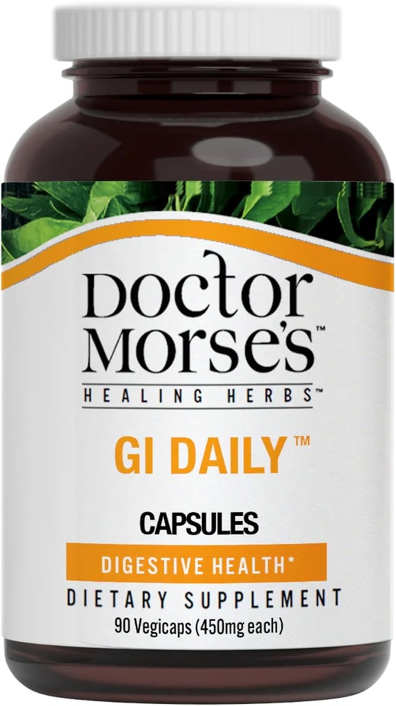 Doctor Morse's GI Daily - Gut Cleanse - Supporto Digestivo - Intestinal, Supporto Gut complessivo - Naturopath Formulated - Marshmallow Root, Slippery Elm Bark, Mullein Leaf - 90 Capsules - 45 Day Supply