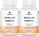 300 Billion CFU Probiotics - Probiotika für Frauen und Männer, 12 Probiotische Strains Plus Prebiotic, Max Potent für Gesamtdigestive & Gut Gesundheit, Immununterstützung, Regal Stabil - 120 Kapseln