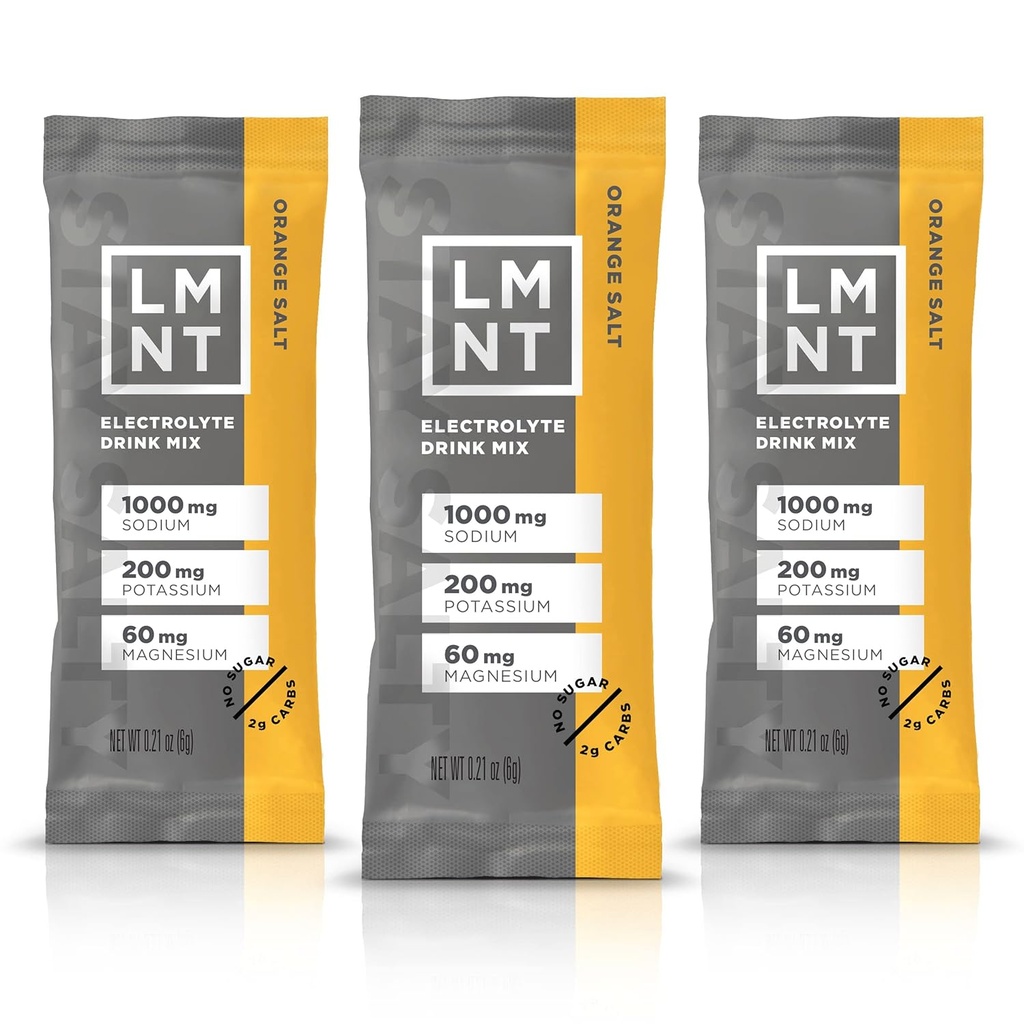 LMNT Keto Electrolyte Powder Packets| Polvere di idratazione di Paleo non contiene zucchero, nessun ingrediente artificiale | sale arancione | 30 pacchetti Stick