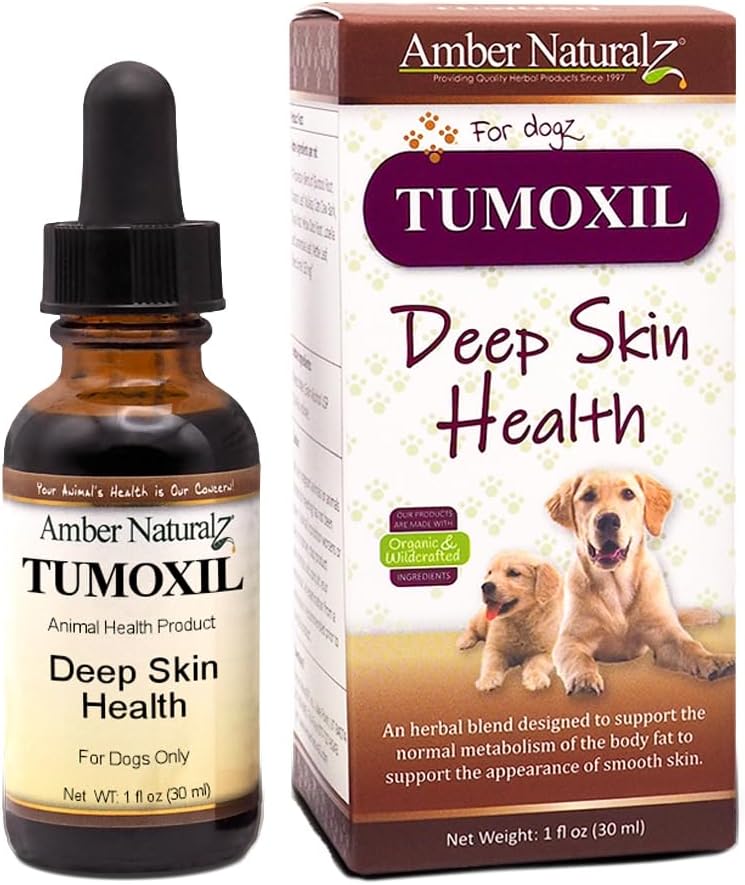 Amber NaturalZ Tumoxil Supplément à base de plantes pour la peau profonde pour chiens et chiots