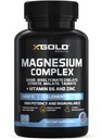 Micronized Magnesium Complex Plus B6 | Zinkoxid Magnesium, Bisglycinat Chelate,Citrate, Malate | Taurate | Knochen, Muskel, Energie,Immune System Hohe Absorption - Made in USA