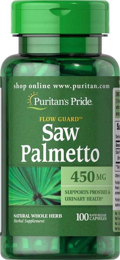 Puritan's Pride Saw Palmetto 450 mg 100 Capsules