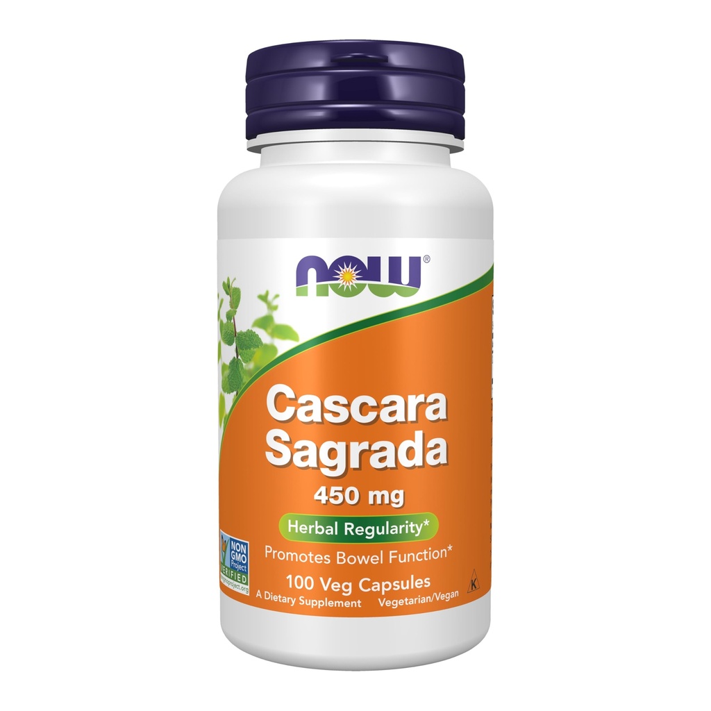 JETZT Nahrungsergänzungsmittel, Cascara Sagrada (Rhamnus purshiana) 450 mg, Herbal Regularity*, 100 Veg Kapseln