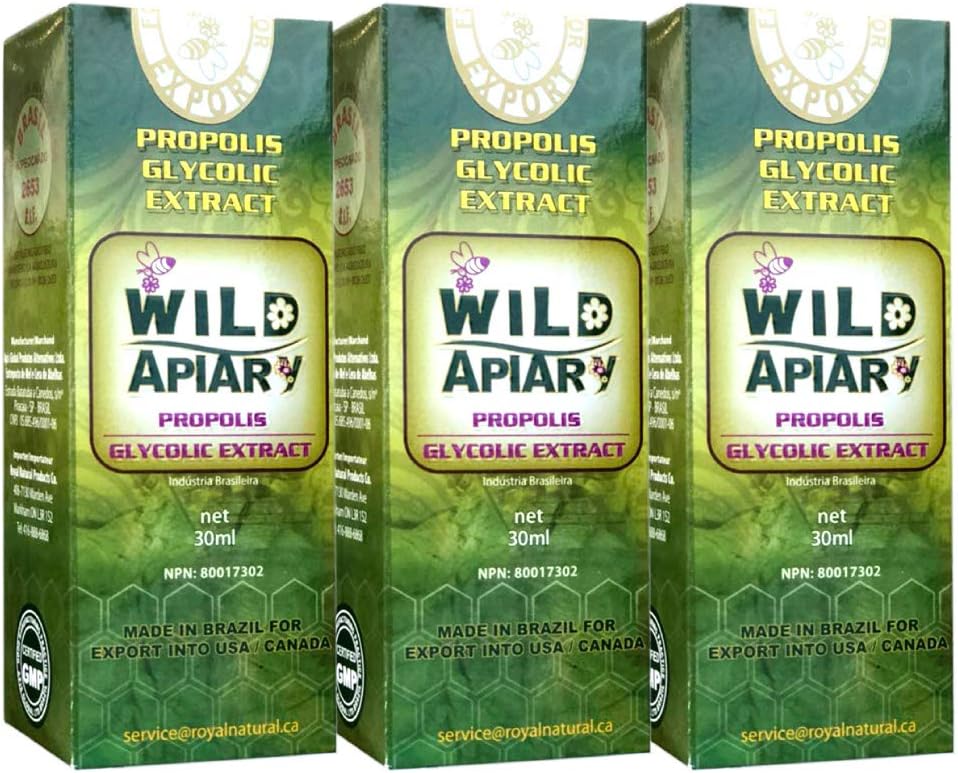 Extrait liquide de propolis d'abeilles 85% Sans alcool Vert de propolis d'abeilles Liquide d'extrait de glycolique-non alcoolique, sans cire, sans sucre