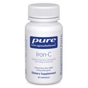 Pure Encapsulations Iron-C - 15 mg - 175 mg Vitamin C - Red Blood Cell Support* - Energieproduktion - Highly Bioavailable Iron Pill - Gluten Free & Vegan - 30 Kapseln