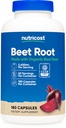 Radice di barbabietola Nutricost 2400mg, 180 Capsule - Certificato CCOF con Radice di barbabietola Organica, Superfood, 60 Serve