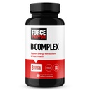 FORCE FACTOR Vitamin B Complex, um Energie, Vitalität und Herzgesundheit zu unterstützen, enthält Vitamin B1, Vitamin B2, Vitamin B3, Vitamin B6, Vitamin B12 und mehr, Vegan, Non-GMO, 60 Gemüsekapseln