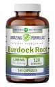 Formules étonnantes Supplément racine Burdock $ 1000 Mg par service $ 240 Capsules $ Non-GMO $ Sans gluten $ Fabriqué aux États-Unis