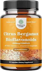Citrus Bergamotte Ergänzung mit Citrus Bioflavonoiden - Ultimate Citrus Bioflavonoids Ergänzung mit Citrus Bergamot Extrakt 1000mg Rutin und Hesperidin für Immununterstützung (1 Monat)