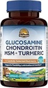 Vitalitown Glucosamine Chondroitin MSM, Turco, Collage, Acido ialuronico, Boswellia, Quercetin, Formula 11-in-1, Glucosamine Sulfate 1500 mg, No Shellfish, Flessibilità & Comfort, 180 Caps