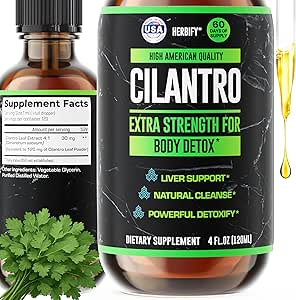 HERBIFY Cilantro Tincture - Kräuter Cilantro Ergänzung für Detox - Rich Source of Antioxidants - Unterstützt Herz- und Körperreinigung - Made in USA - Cilantro Extract 4 Fl Oz