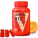 Vitamine B12 D3 Gommies véganes - 90 Comte I 1000 MCG Méthyl B12 & 5000 UI Vitamine D Suppléments à croquer pour adultes et enfants - Santé immunitaire et stimulation énergétique quotidienne - Non-OGM, Orange