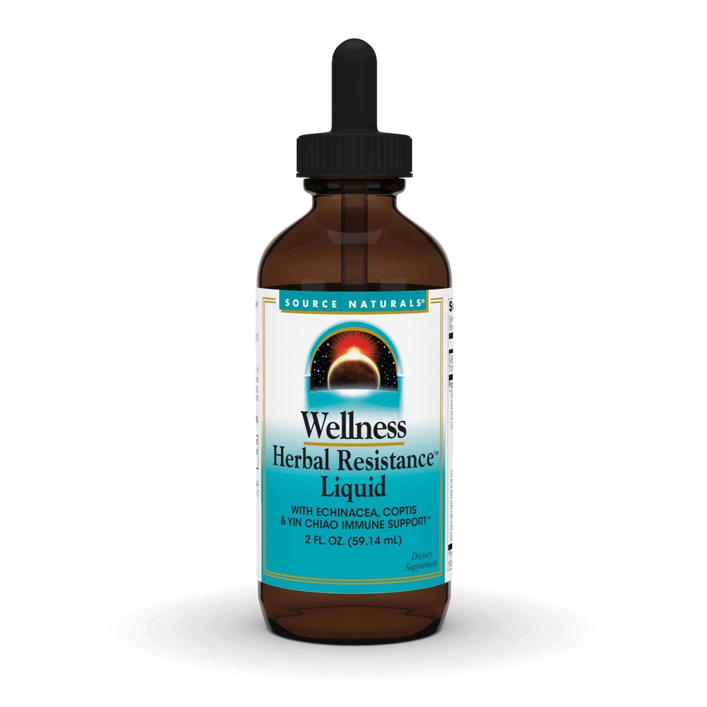 Quelle Naturals Wellness Herbal Resistance Liquid - mit Echinacea, Coptis und Yin Chiao, Immununterstützung* - 2 flüssige Unze