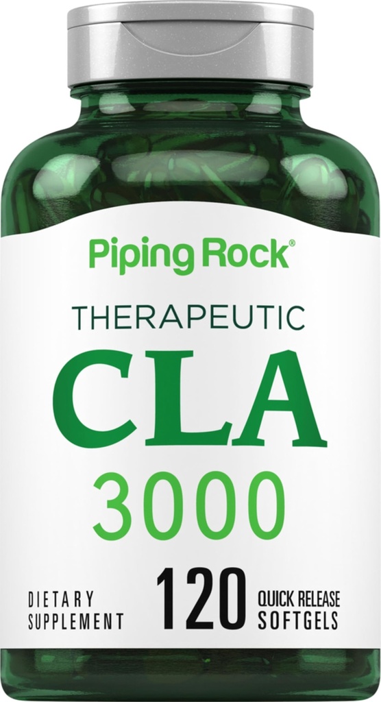 Piping Rock CLA Integratori | 3000mg | Acido linoleico coniugato | 120 Softgels | Non-GMO, Gluten Free