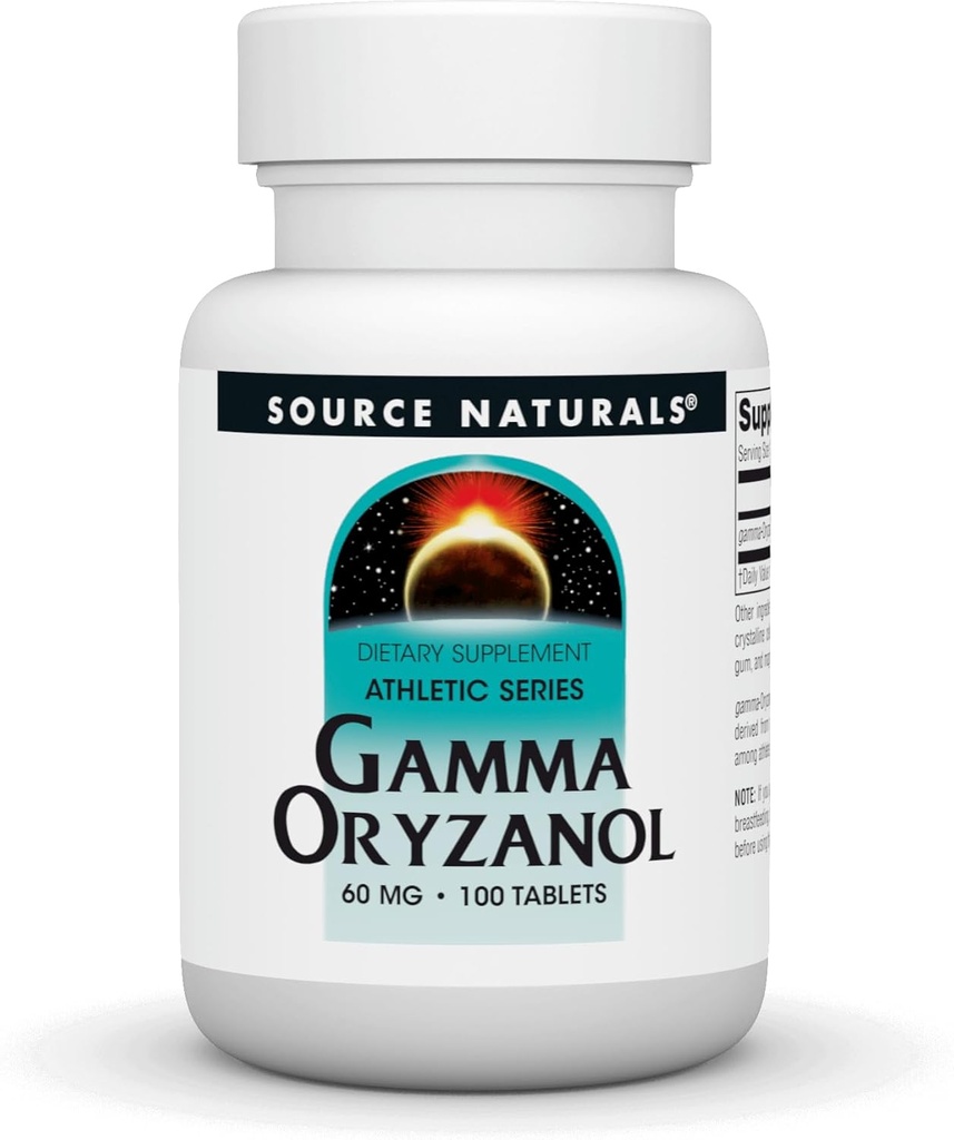 Quelle Naturals Gamma Oryzanol 60 mg - Athletic Series Nahrungsergänzung - 100 Tabletten