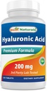 Best Naturals Hyaluronsäure 200 mg 120 Tabletten (Non-GMO, Glutenfrei) - Fördert jugendliche gesunde Haut und gesunde Gelenkfunktion (120 Count (Pack von 1))