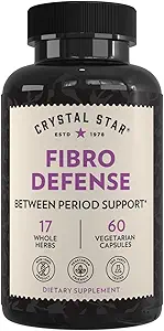 Crystal Star Fibro Defense, 60 Capsules, Black Cohosh, Breast & Uterine Health Between Periods, Non-GMO