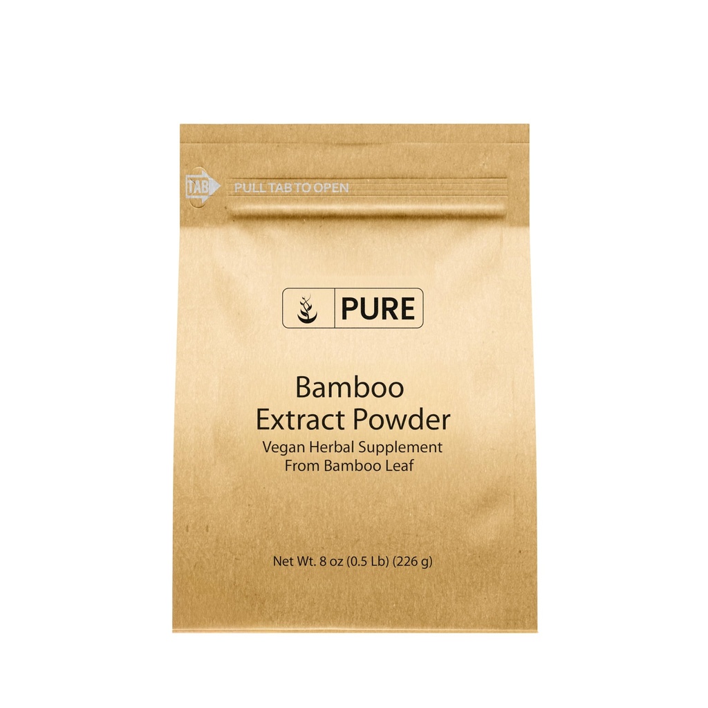 Ingrédients originaux purs Extrait de bambou (8oz) Sans OGM Sans gluten, supplément à base de plantes