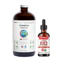 LIQUIDHEALTH Multivitamine quotidienne complète et multivitamine biologique B12 5000mcg gouttes de vitamine avec jus de cerise de tart pour le soutien immunitaire, stimuler l'énergie naturelle, améliorer la mémoire et la concentration, santé globale