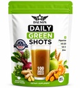 Tägliche grüne Schüsse – Superfood-Pulver mit Wheatgrass, Matcha, Beetroot, Ashwagandha, Turmeric & Prebiotics – Immunity & Energy Support – Vegan Greens Supplement – 100 Schüsse