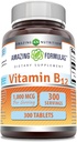 Erstaunliche Formeln Vitamin B12 Ergänzung | 1000 Mcg pro Servieren | Tabletten | Non-GMO | Gluten-Free | Made in USA (1 Pack, 300 Count)