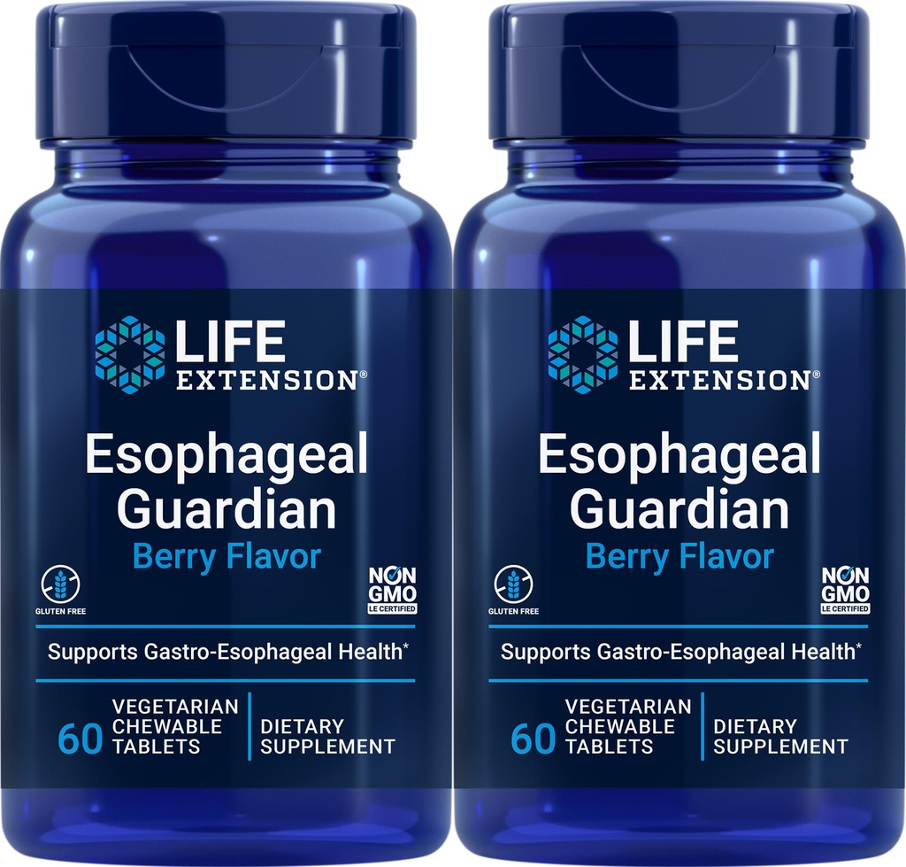 Life Extension Esophageal Guardian, 60 vegetarische Kautabletten (Pack von 2)