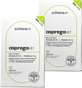 Asprega 30CT - Probiotic + Prebiotic Supplement (en anglais seulement) 17 souches, 35 milliards d'UFC (en anglais seulement) Libération différée (en anglais seulement) Saccharomyces Boulardii (en anglais seulement) par ScimeraMD, 2-Pack