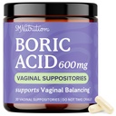 Borische Säure Suppositorien für Frauen 600mg | pH Balance, Vaginal Odor & Itching | Feminine Hygiene & Intimate Health Support | Borische Säure für Frauen Vaginal Suppositorien | Unscented, Vegan | 30 Ct