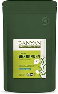 Banyan Botanicals Shankhapushpi Powder – Organic Shankhapushpi (Convolvulus Prostratus) – Nootropic Herb che promuove la stabilità e la calma* – 1⁄2 lb. – Non OGM Sostenibilmente Sorgente Vegan