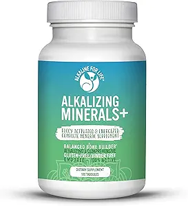 Alkalizing Minerals + 100 Count - Alkaline Trace Minerals Plus Calcium, Magnesium, Potassium Mineral Supplements Alkalizing Supplements and Multimineral with Daily Minerals for pH Balance