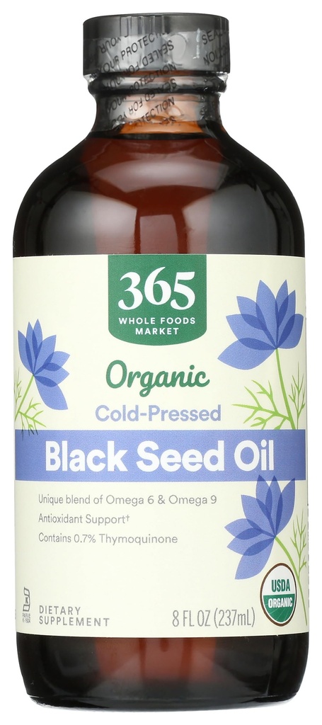 Ganze Lebensmittelmarkt, Bio Schwarzes Saatgut Öl, 8 Fl Oz