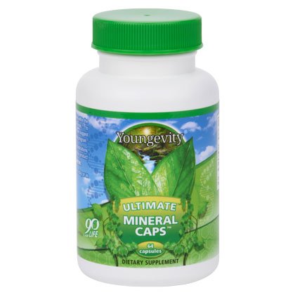 Youngevity Ultimate Mineral CapsTM - 70+ Essential Full Spectrum Trace Minerals - Nährstoff-Dense, abgeleitet von Humic & Aquamin Seaweed (64 Capsule - 2 Pack)