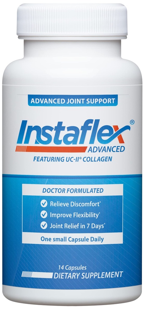 Instaflex Advanced Joint Support - Doctor Formulated Joint Relief Supplement, Con Collagen & 5 Altri Joint Discomfort Fighting Ingredients - 14 Count